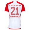 Oficiální Fotbalový Dres FC Bayern Mnichov Lucas Hernandez 21 Domácí 2023-24 pro Děti